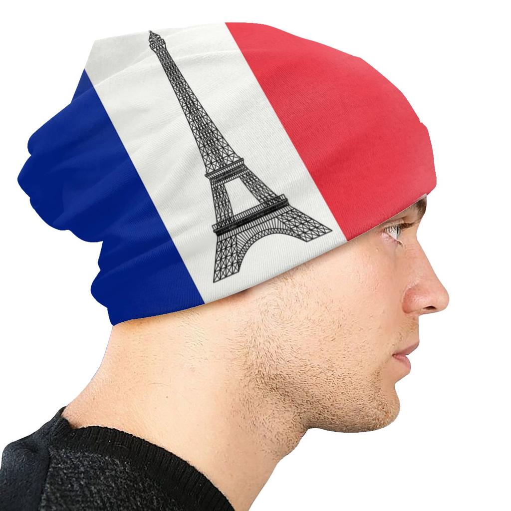 Шапки с флагом Франции Skullies, шапки для женщин унисекс, уличная зимняя теплая вязаная шапка для взрослых, французские шапки с Эйфелевой шляпой La Tour