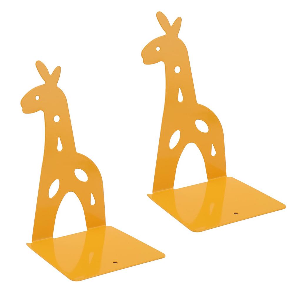 Металлический подставка для книг из стали в форме мультяшного животного, нескользящий многофункциональный подставка для книг для шкафов DVD CD