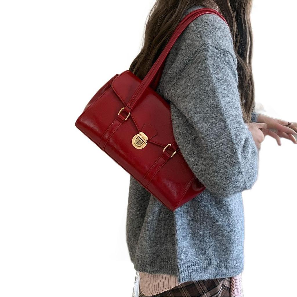 Французские нишевые легкие роскошные сумки женские пожилые сумки Sense через плечо в стиле ретро, сумка-багет подмышкой