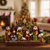 Tabletop Nativity Compact Decoration Warm for Holiday Centerpiece, Collectors