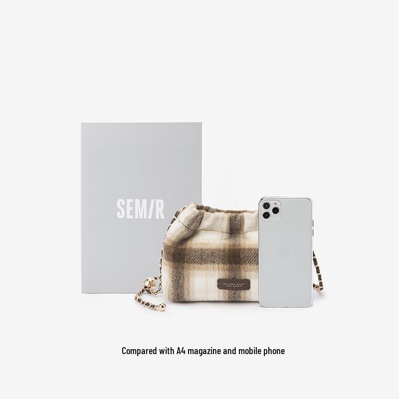 Женская ретро сумка через плечо в клетку Semir
