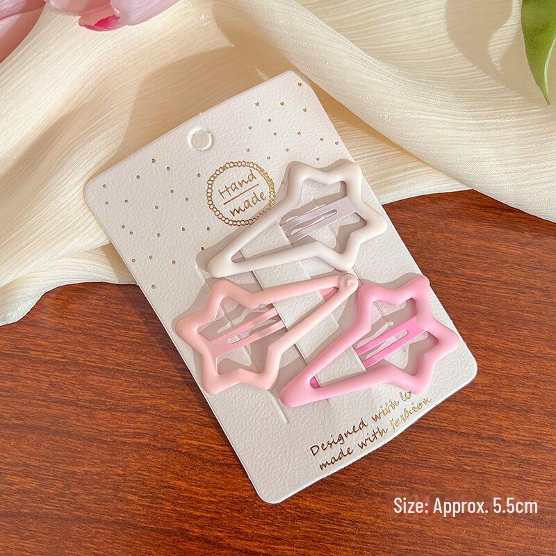 3-Piece Gradient Color Pink Shooting Star Hairpin Set