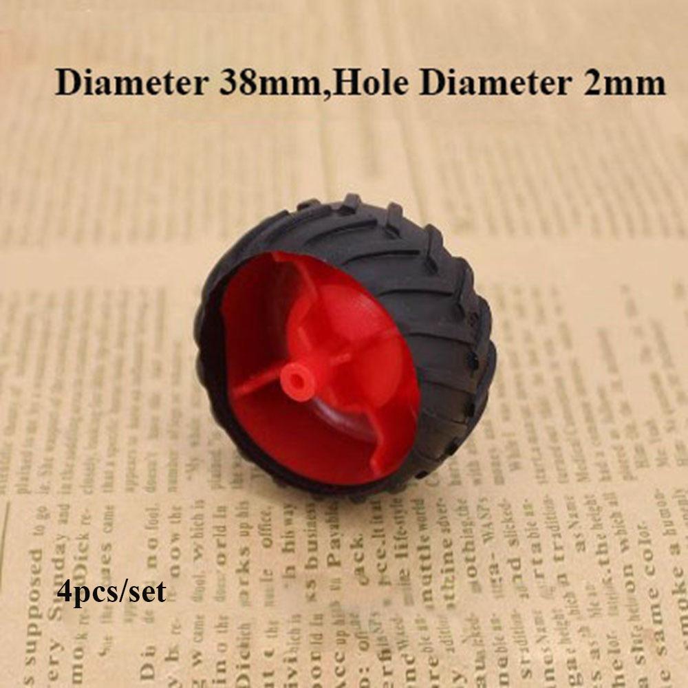 Black Four-wheel Toy Accessories Mini Rubber Wheels Model High Quality Drive Car Wheels