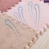 4/12pcs Plush Puzzle Foam Floor Mat Soft Fluffy Interlocking Square Foam Tiles Area Rugs Carpet for Parlor Bedroom Decoration