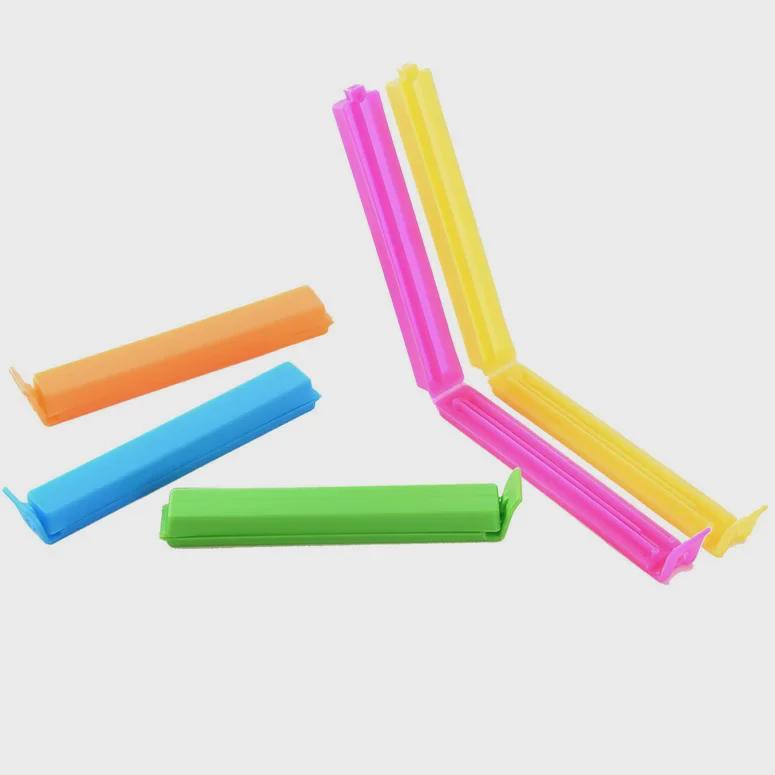 Зажимы для запечатывания пластиковых пакетов карамельного цвета (5-Pack) для закусок и чая — влагостойкие и идеальные в качестве небольших подарков