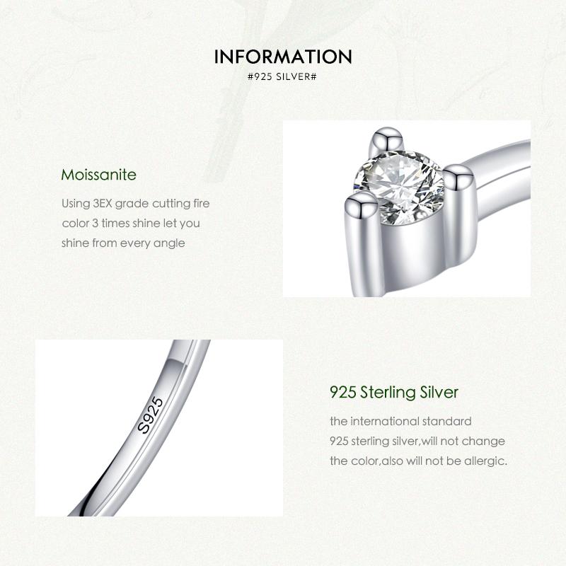 MODIAN Кольца на палец из стерлингового серебра 925 пробы с муассанитом цвета D, модное регулируемое кольцо для женщин, свадебные ювелирные украшения