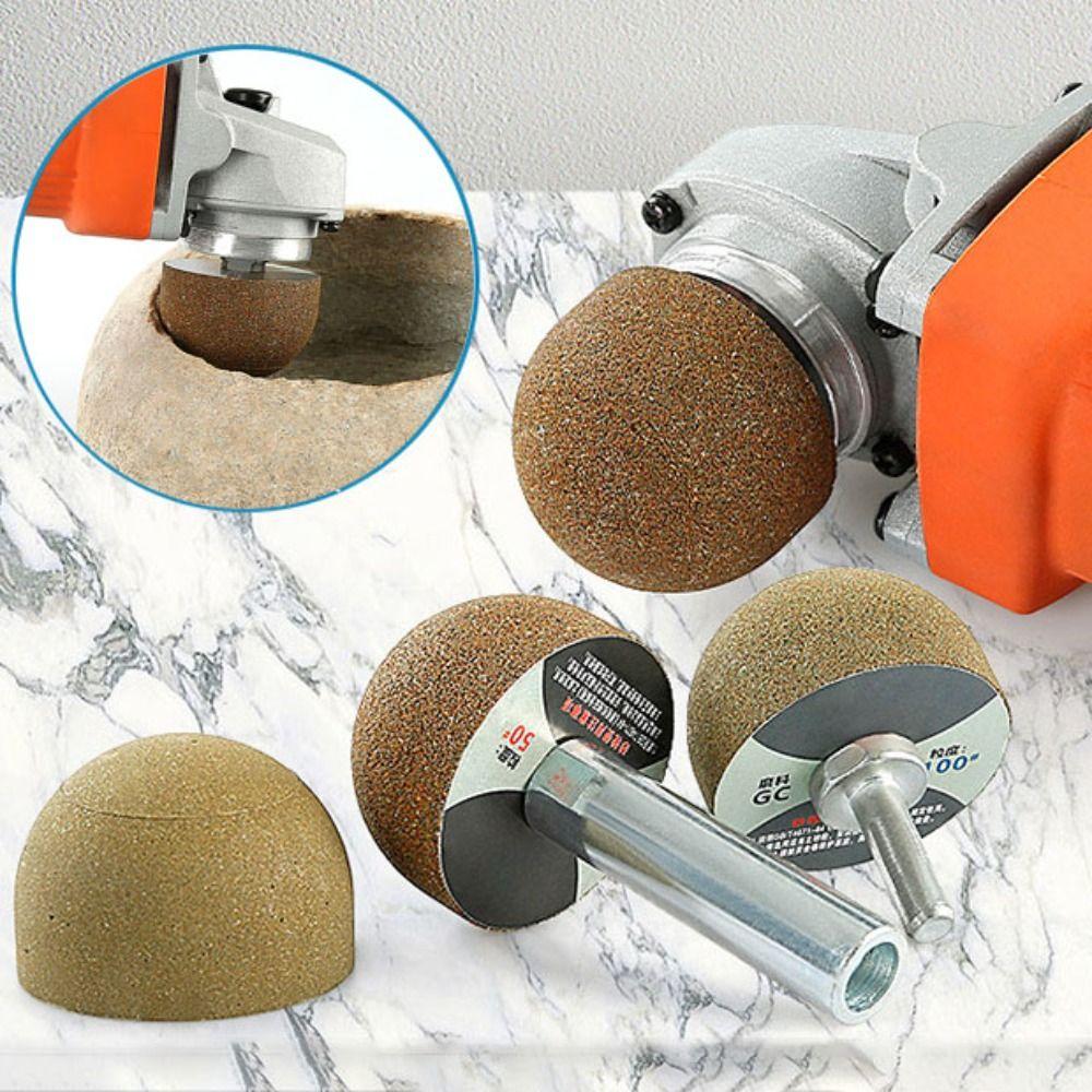 Flowerpot Arc Diamond Brazed Polishing Wheel Mushroom Grinding Head Stones Engraving Internal Hole