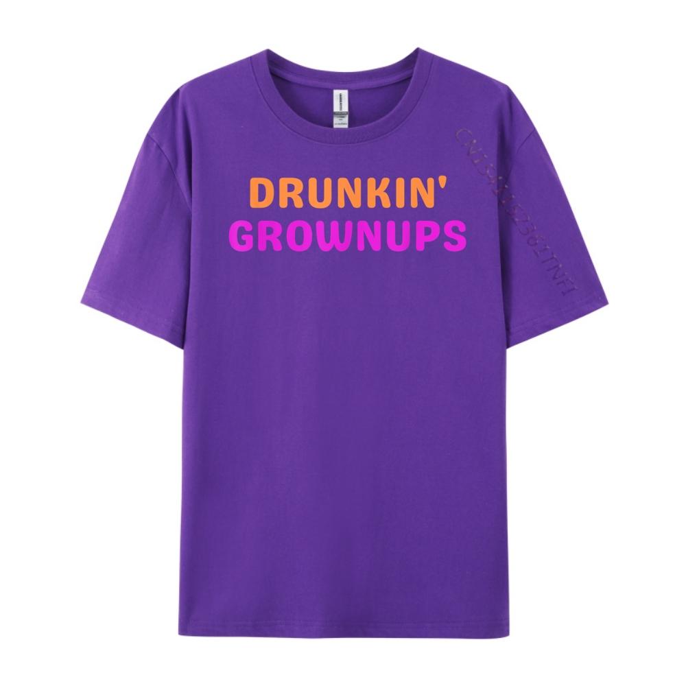 Drunkin Grownups Mens Clothing 2024 Luxury Brand Graphic Tees Men Printed T-Shirt