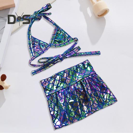 Бикини-платье для собак, сверкающий купальник для собак, купальный костюм «русалка» с блестящей чешуей, летний пляжный наряд для маленьких и средних кошек и собак