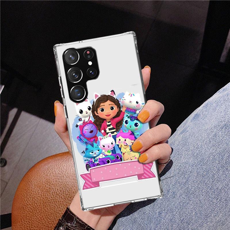 Cartoon Gabbys Dollhouse Phnoe Case for Samsung Galaxy S26 S25 Edge S23 S24 Ultra S22 Plus S21 S20 FE Unique Cover Soft Coque Ga