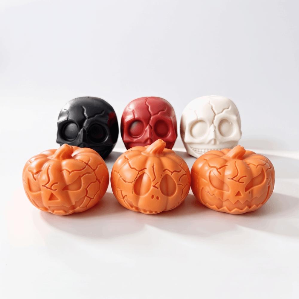 Sound Effects Pumpkin Skull Kneading Toy Crunchy Pumpkin Skull Squishy Toy Halloween