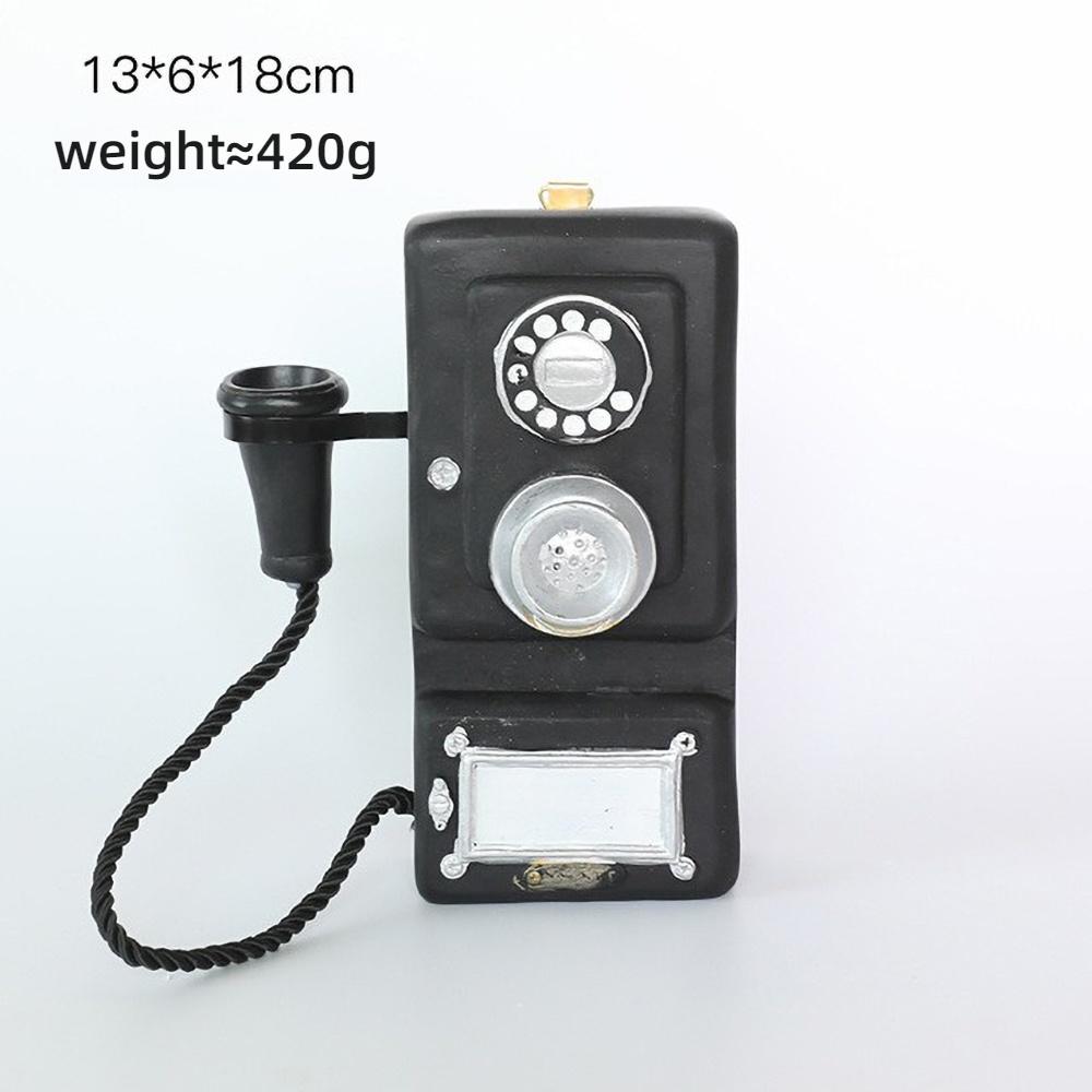 Винтажный настенный телефон, скульптура из смолы - Ретро декор для дома с эффектом старины, Антикварное индустриальное украшение для прихожей, Уникальный подарок