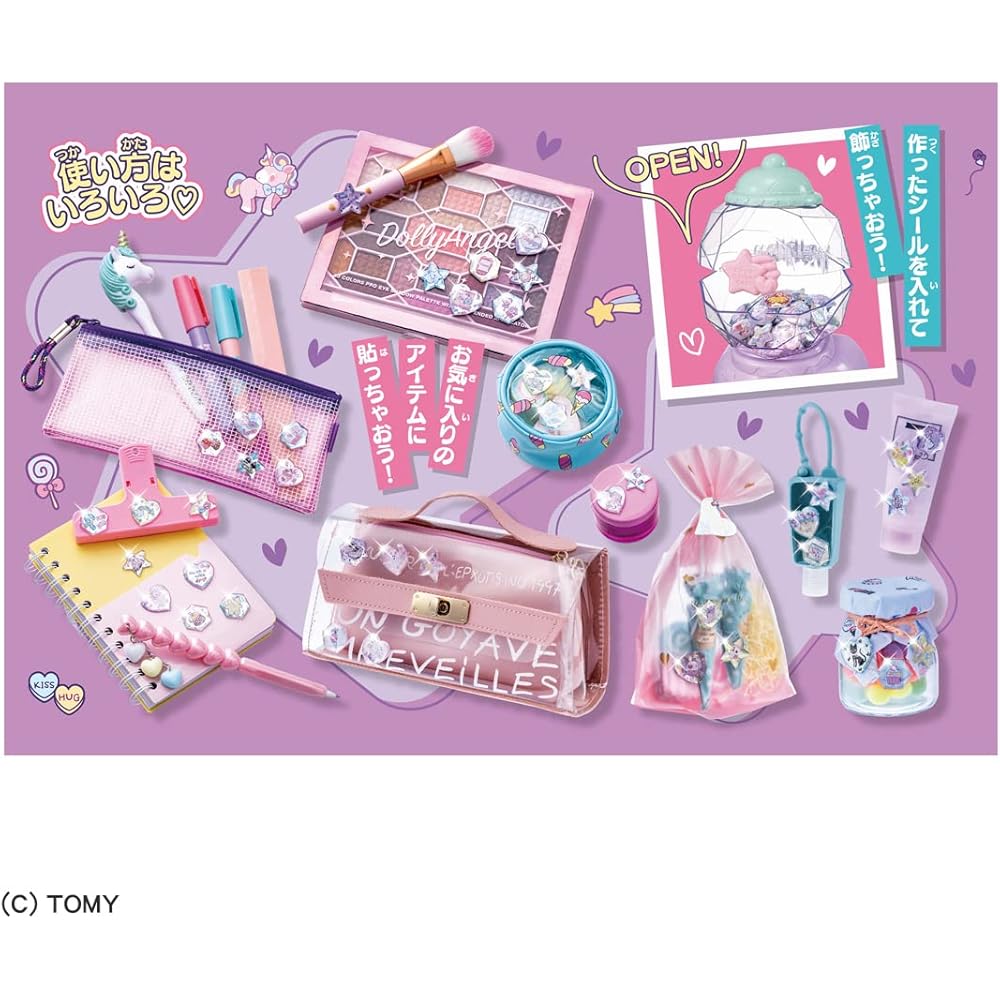 Takara Tomy Kiragacha Seal Glitter Jewel Stickers Craft Supplies