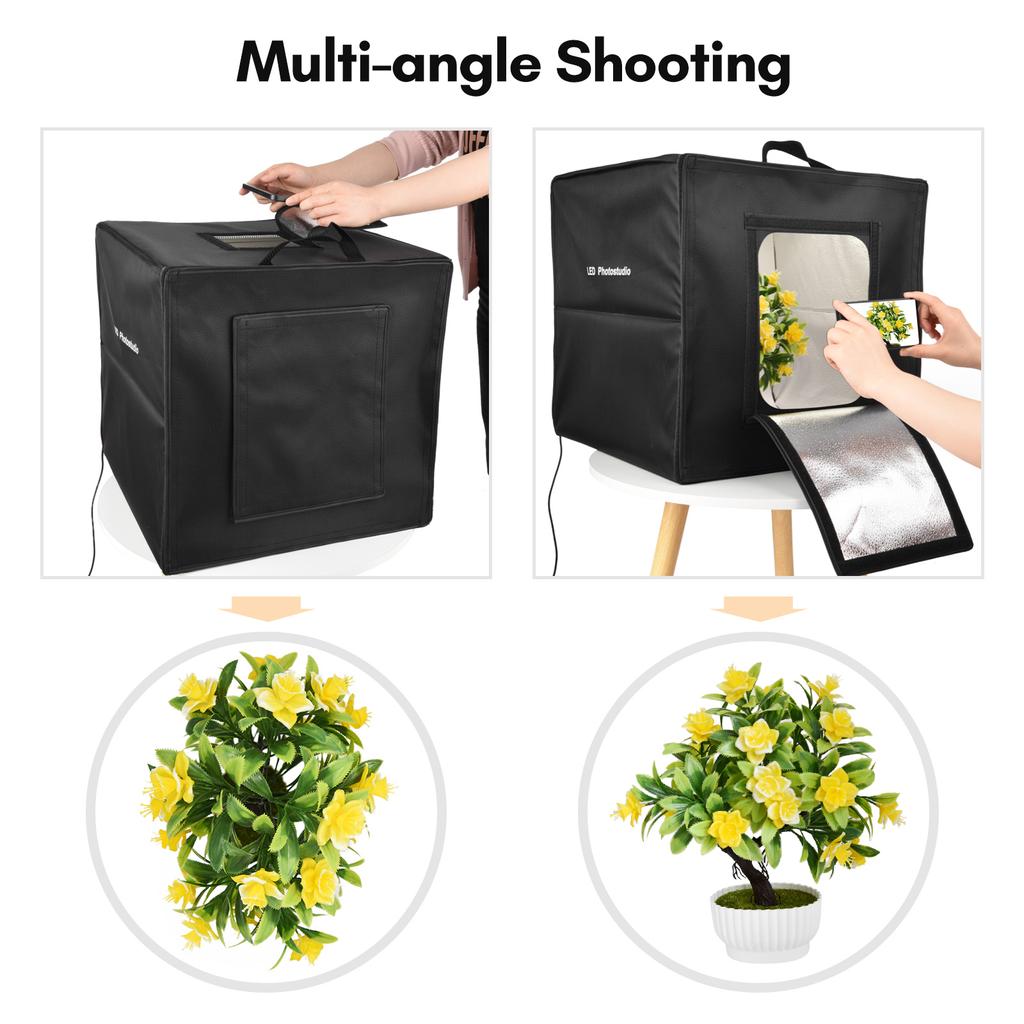 40 см/16 дюймов складная светодиодная палатка портативный настольный световой короб для фотостудии 128 шт. светодиодные бусины