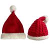 Stylish Knitted Santa Hat Cute Christmas Beanie for Children Soft & Comfortable Winter Headwear Lightweight Hat Wools