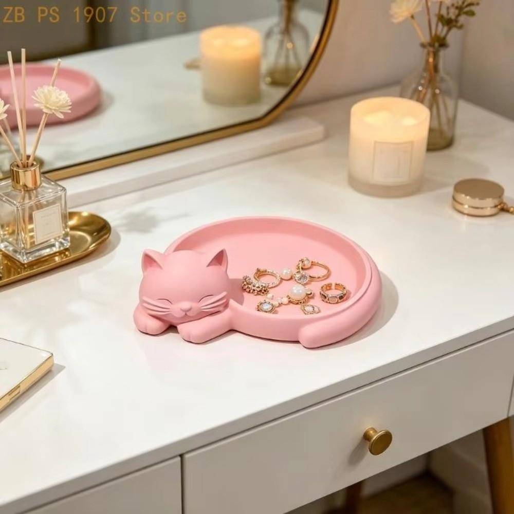 Cat Shaped Storage Tray 3D Printed Storage Holder Container Desktop Ornament  Table