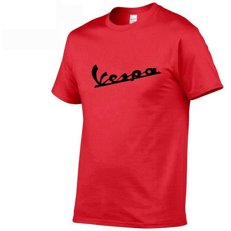 Shirt 2017 Men Funny Vespa Tshirt 100 Cotton Summer Short Sleeve Round