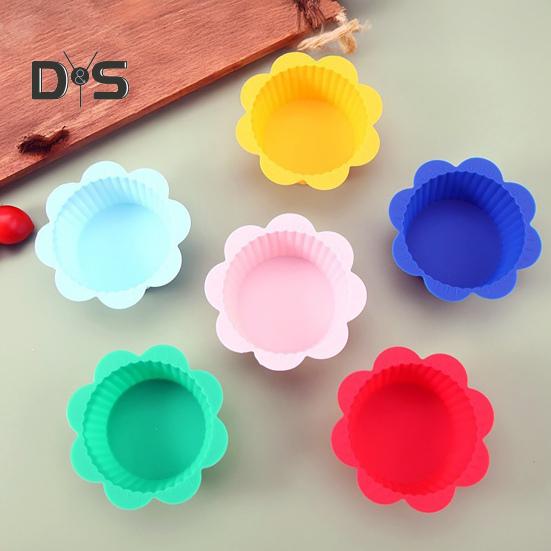 10/20 шт. силиконовые формочки для выпечки, утолщенные антипригарные формы для кексов, тартов, нестандартных форм, пригодные для использования в духовке/морозильной камере/посудомоечной машине, для заварного пудинга