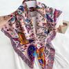 Квадратный шарф 90*90 см, роскошный принт, хиджаб, бандана, модные шали