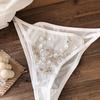 Women Sexy Lace Flowers Embroidery Panties Low Waist Mesh Temptation Breifs French Luxury Underwear Plus Size Breathable Panty