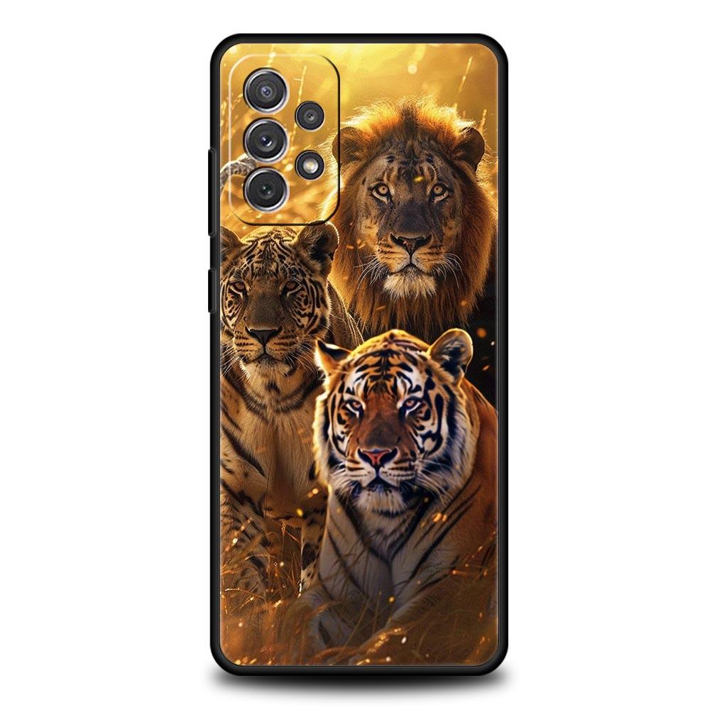 Крутой чехол с животным Тигр Лев для Samsung A57 A37 A51 A71 A21S A17 A11 A15 A25 A41 A23 A33 A53 A73 A07 A05S A13 A35 A55 5G