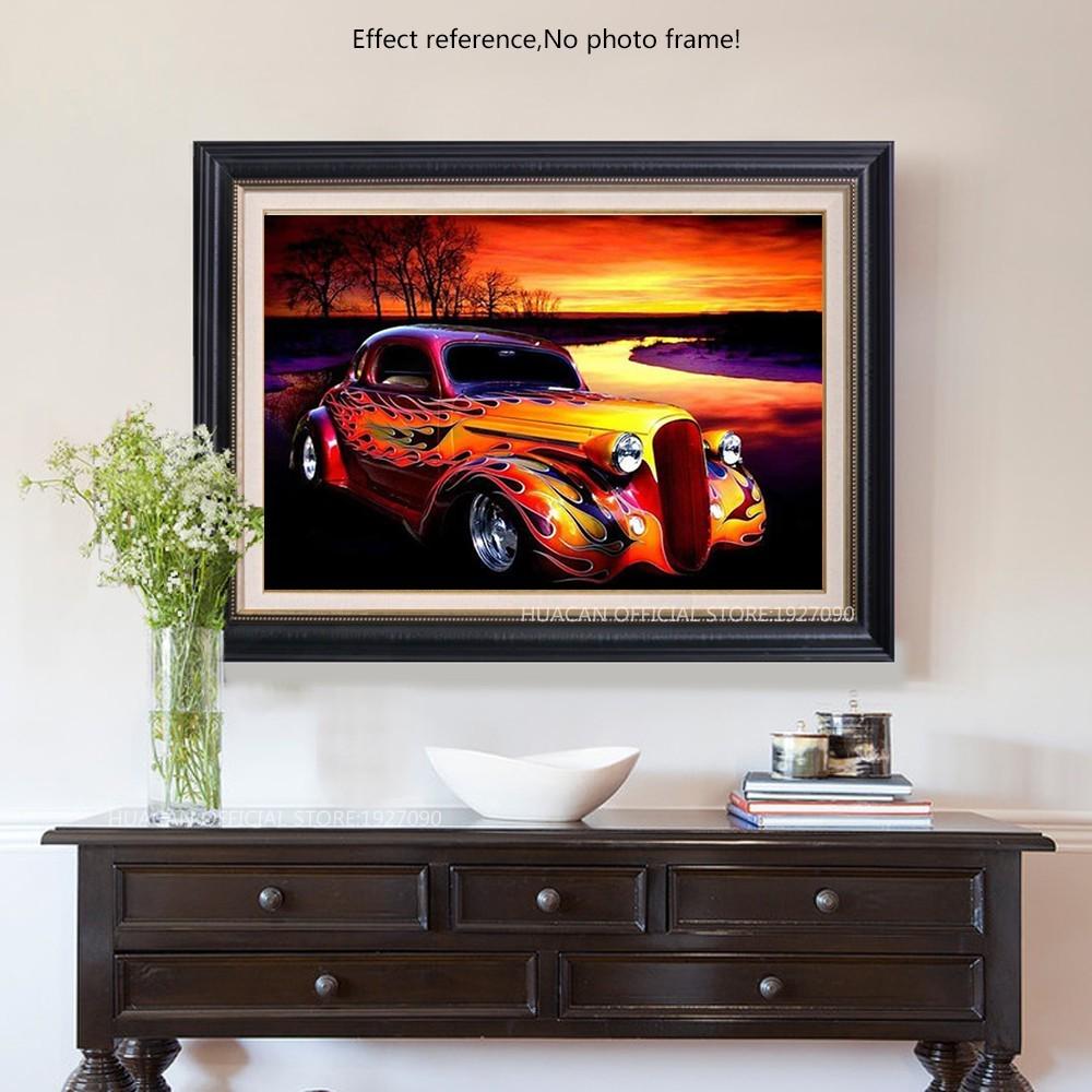 Diamond Painting Cartoon Go Kart Full Round Diamond Mosaic Diamond Embroidery