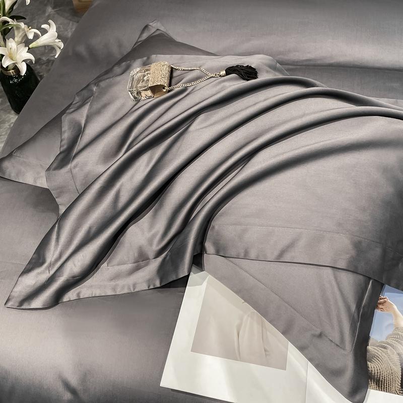 1000TC египетский хлопок роскошный комплект простыней 4/6 шт простыни однотонные плоские простыни с наволочками размер Queen King