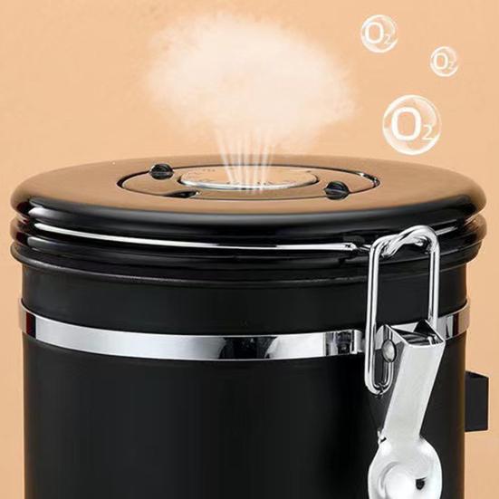 Герметичная банка 1,5 л, большая емкость, устойчивая к плесени, легкая, отличная канистра для хлопьев, чая, кофе в зернах с совком для дома