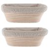 1 Set 10 Inch Bread Proofing Basket, Proofing Basket + Cloth Liner + Dough Scraper + Bread Lame & 2