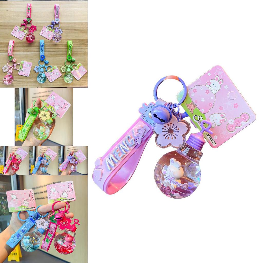 Очаровательный брелок-кролик на сезон сакуры, восхитительный брелок для сумок и машин