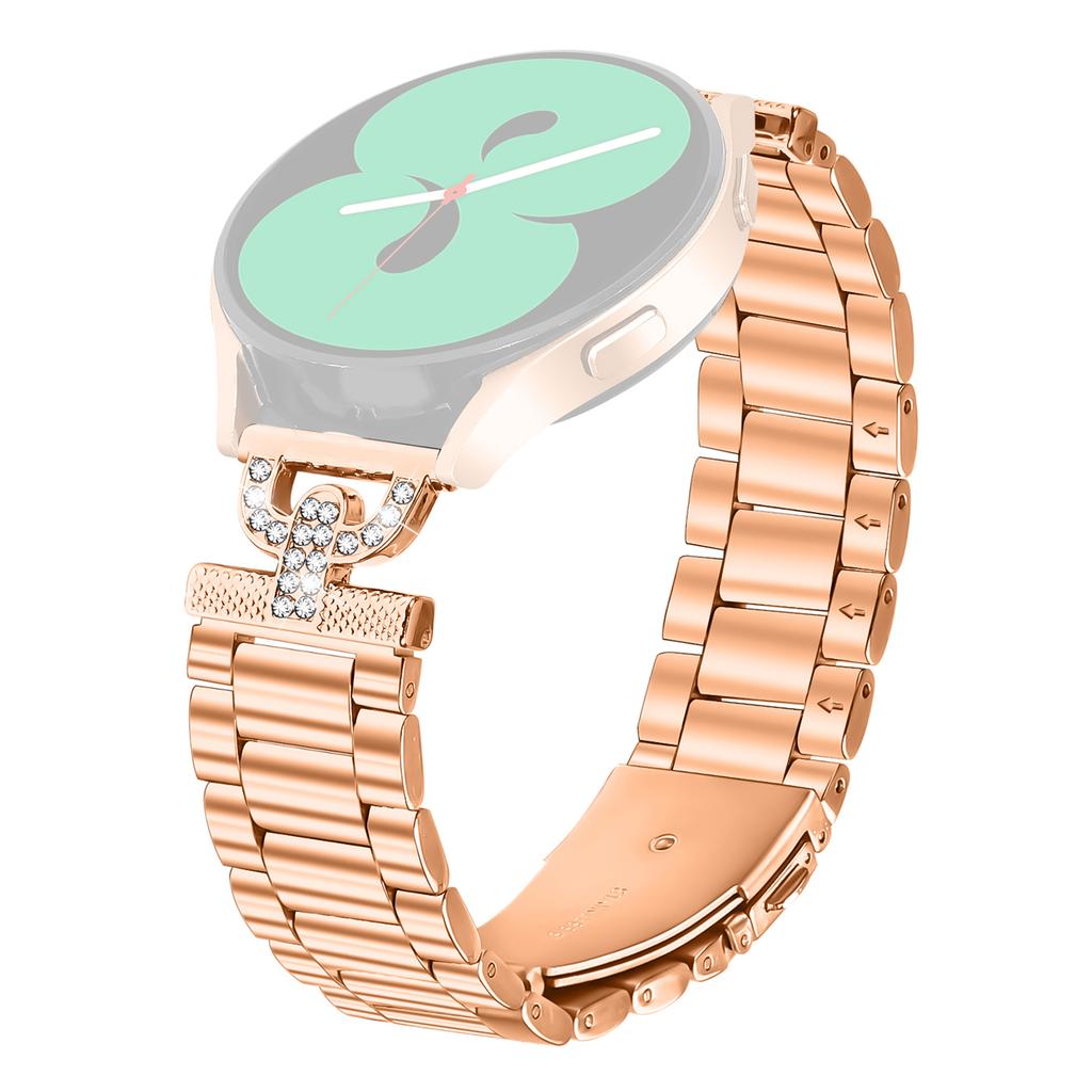 Colored Watch Strap for Samsung Gear Sport/Gear S2 Classic Metal Band D-Shape Rhinestones Decor