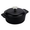 Cocotte Induction Fonte Assaisonnée 20 Cm, Dutch Oven 1,9L, Sans PTFE Et PFOA Victoria 31114 Noir 31114