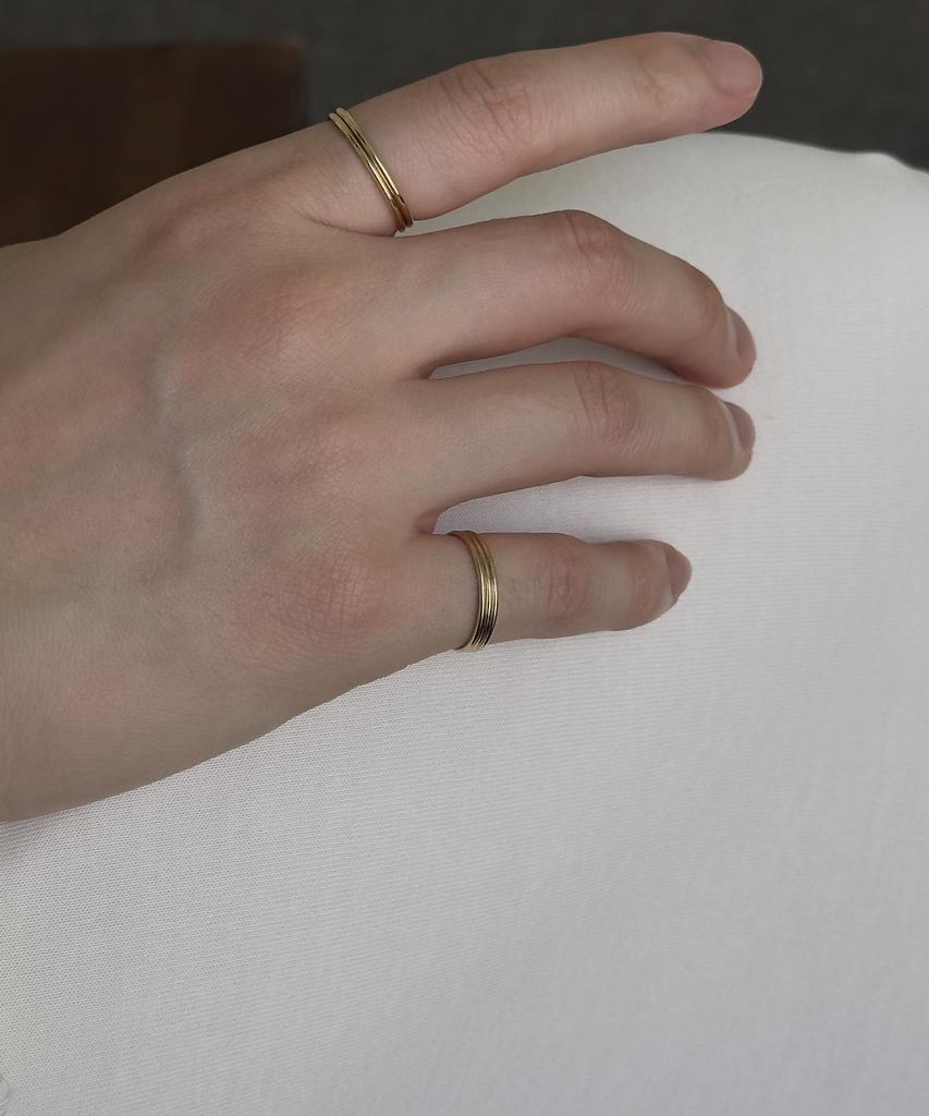 Faye 14K Moment Ring (3-Lines) (C Type)