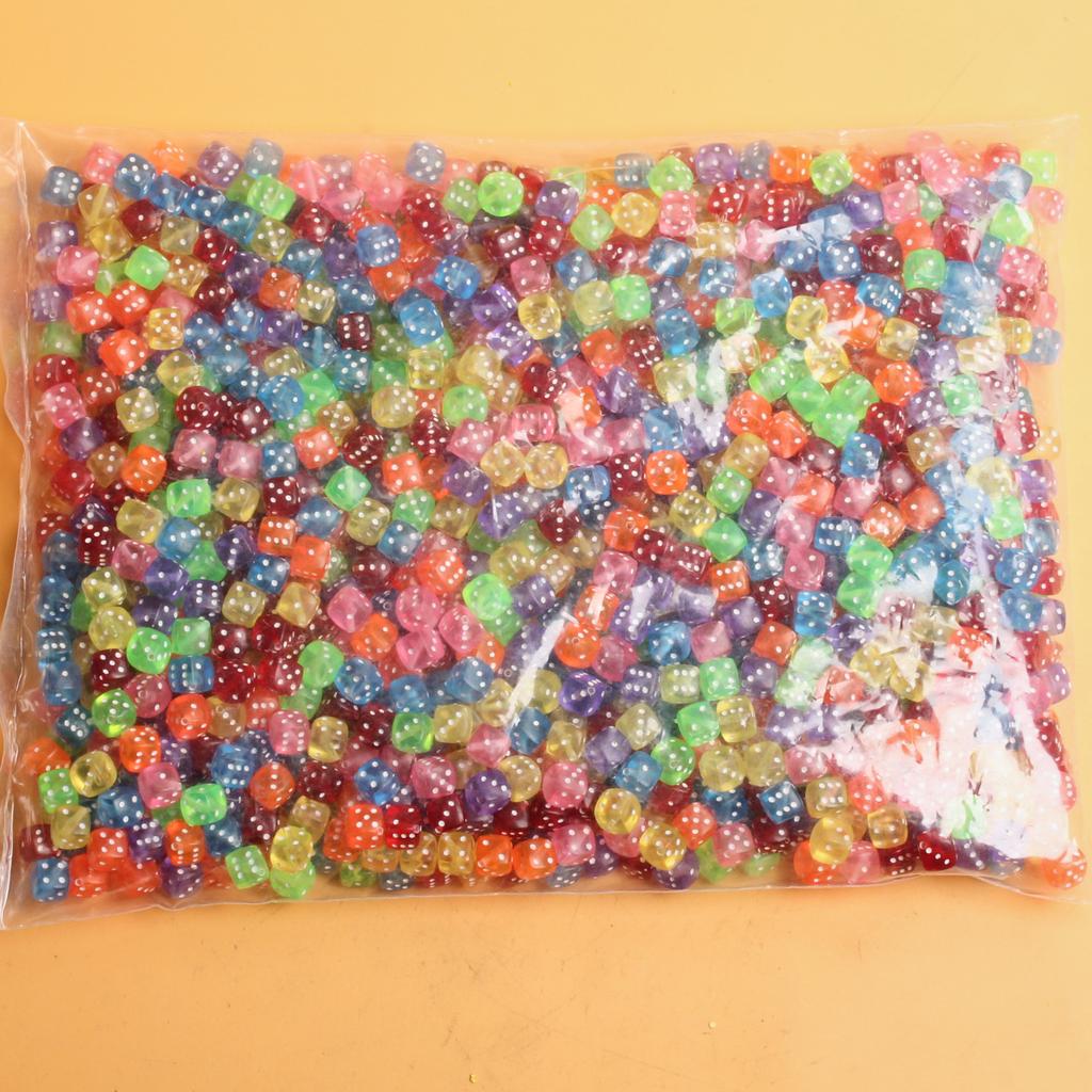 Bracelet 500g/Bag Square Shape Necklace Spacer Beads About800PCS For Jewelry Making Accessories Dice Beads DIY 8mm Acrylic