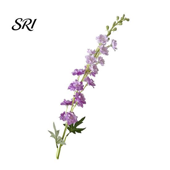 Forest Style Flower Arrangement Larkspur Artificial Flowers Realistic Delphinium with Bendable Stems Rustic Floor Eco-friendly Vase Decor for