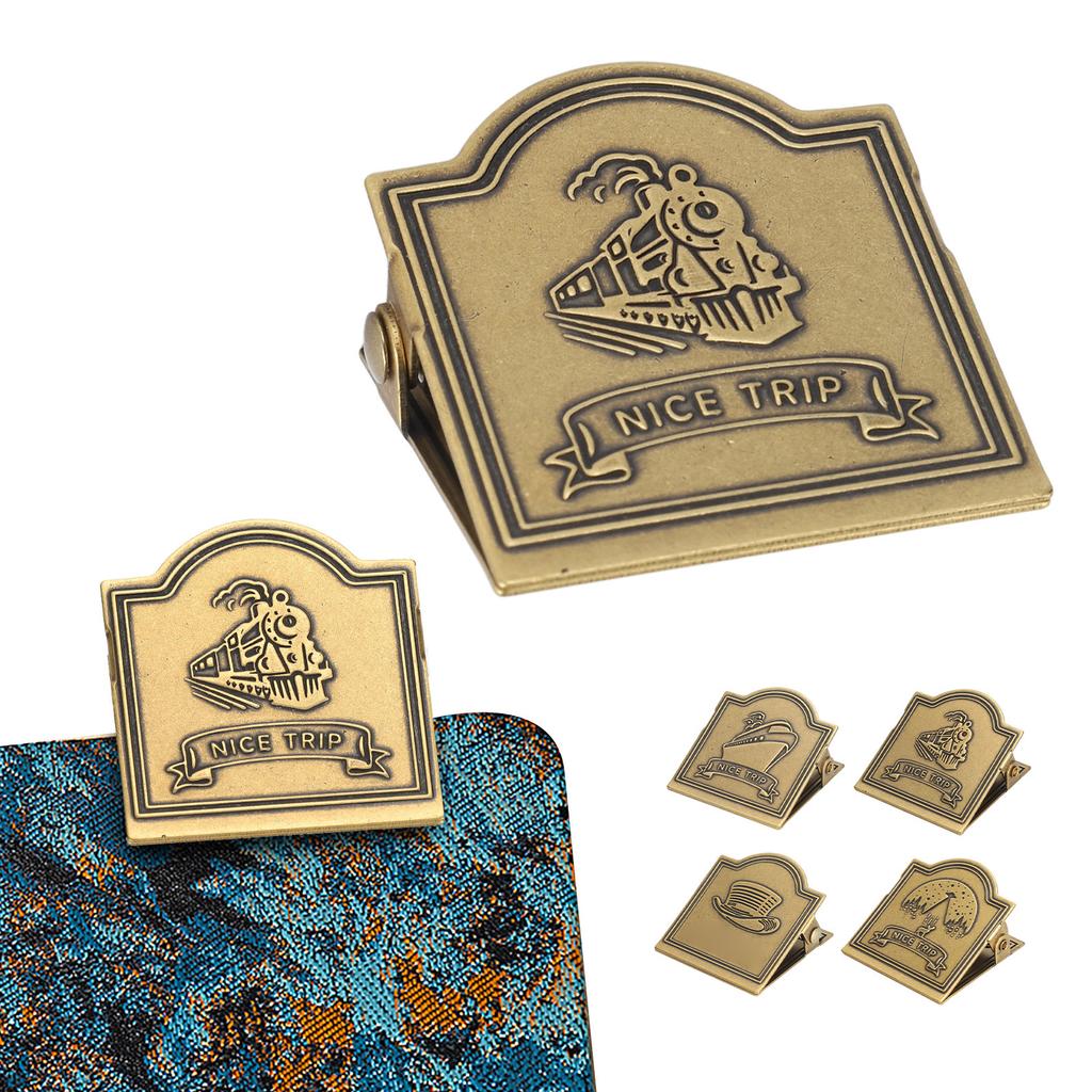 Латунный зажим, винтажный декоративный зажим с сильной силой зажима для журнала, блокнота, чертежей, Pa