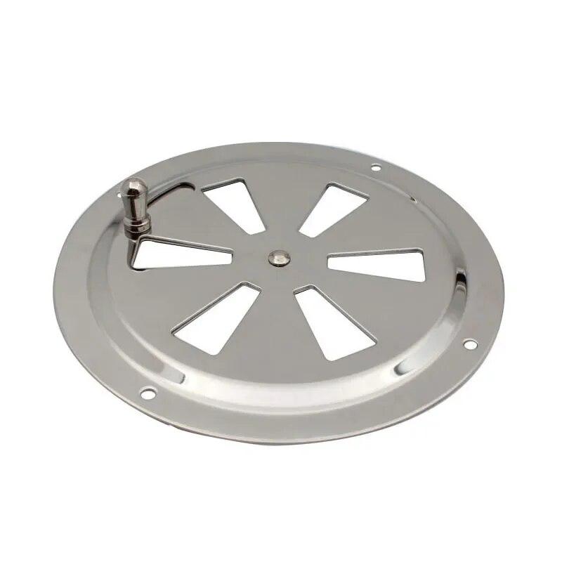 2pcs 125mm Air Louver Vent BBQ Grill Smoker Exhaust Kitchen Vent Stove Stainless Steel Damper Round Home Vents Replacement