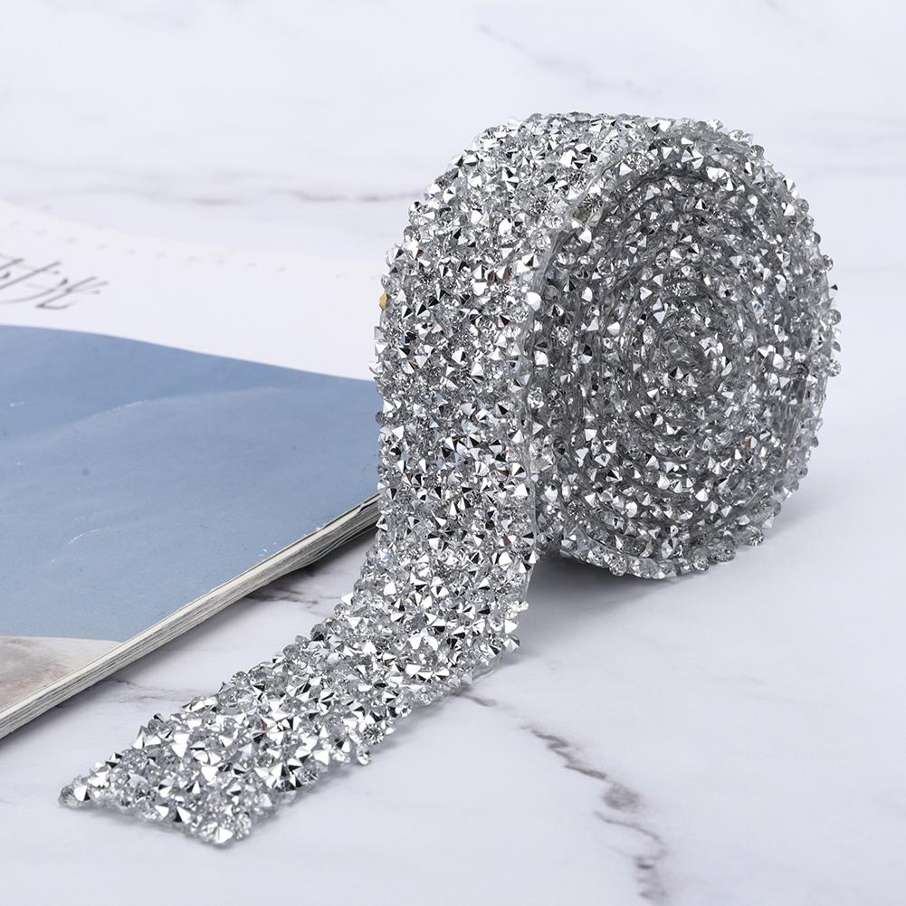 Отделка цепочкой из стразов шириной 3 см, термофиксация, сетчатая лента с бриллиантами из смолы, украшение для пояса свадебного платья, 150 см