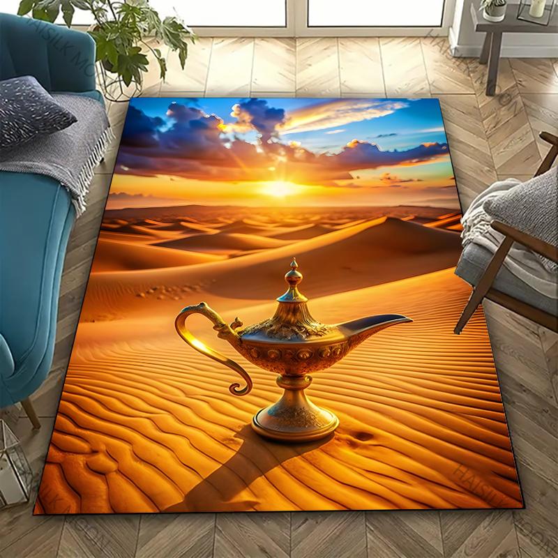 Ковер с 3D-рисунком фонарика желаний для гостиной, коврик для детской спальни, придверный коврик для дивана, напольный коврик, противоскользящий коврик, декоративный коврик, забавный подарок