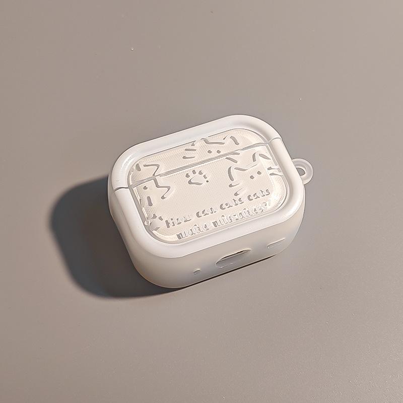 [Easily carrying, minimalist cat earphone cover, compatible with AirPods 1 protective case Pro 1 Apple Bluetooth earphone case