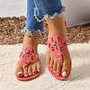 2024Summer Flat Sandals Women Shoes Cut Out Slipppers Woman Casual Shoes Flip Flops Thong Beach Slides