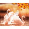 DIY 5D Diamond Painting Swan Animal Mosaic Full Round Diamond Embroidery Landscape Lake Rhinestone