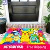 Pokemon Characters Print Non-slip Doormat, Soft Absorbent Floor Rug for Home Decor