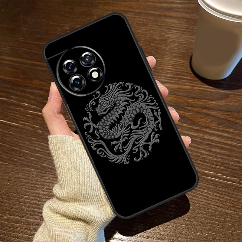 Чехол в китайском стиле с журавлем и драконом для OnePlus 15 13 12 11 15R 13R 12R 8T 10T 13T Для OnePlus Nord 5 CE 2 3 4 Lite N20 N30