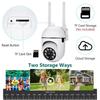 8МП Беспроводная охранная PTZ-камера видеонаблюдения Wi-Fi IP Уличная 4-кратный зум камеры ИИ Отслеживание человека Двусторонняя аудиосвязь HD Ночная цветная камера Вилка ЕС