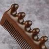 Five-tooth Multifunctional Massage Comb Meridian Natural Sandalwood Thickened Health Care Hair Therapy Head Eye Body