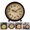 Clock Alarm Vintage Desk Bedside Silent Retro Clocks Bedroom Mute Tabletop Decor Desktop Living Room Round Household Decorative