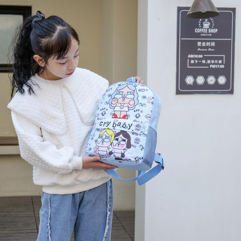 Рюкзак с рисунком плачущего ребенка, мультяшный, большой вместимости, водонепроницаемый, детский школьный рюкзак