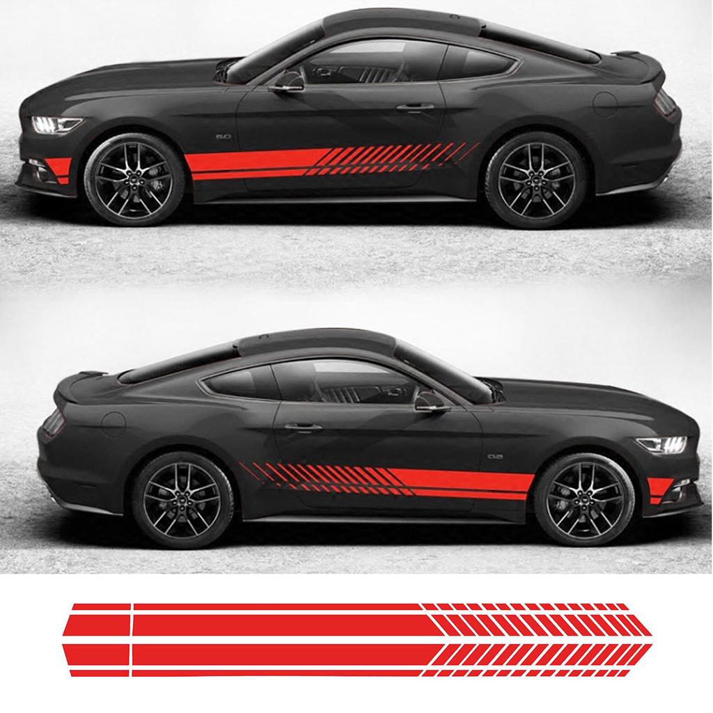 210 СМ ПВХ 2 цвета в полоску Личность Гоночный автомобиль Талия Линия тела Боковая наклейка на тело