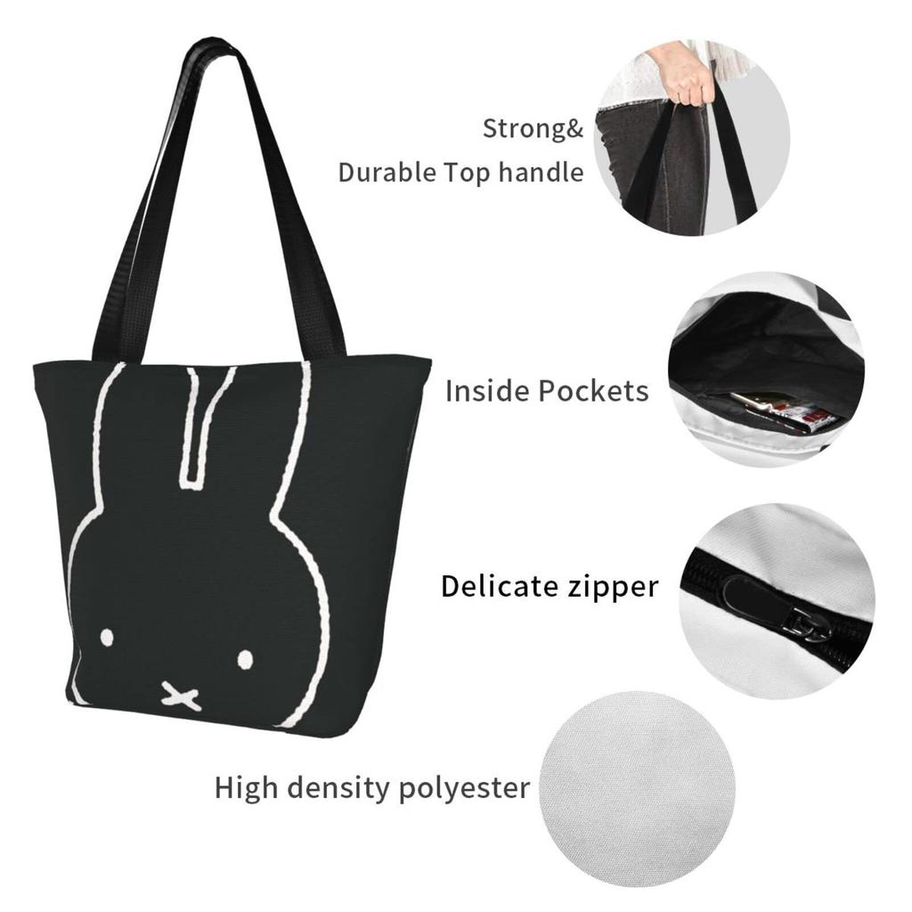 Miffy Body Bag Bag Shopping Bag Large Capacity Tote Bag Bear School Handbag Cosmetic Bag Eco Bag Convenience Store Bag Shopping Bag Lightweight